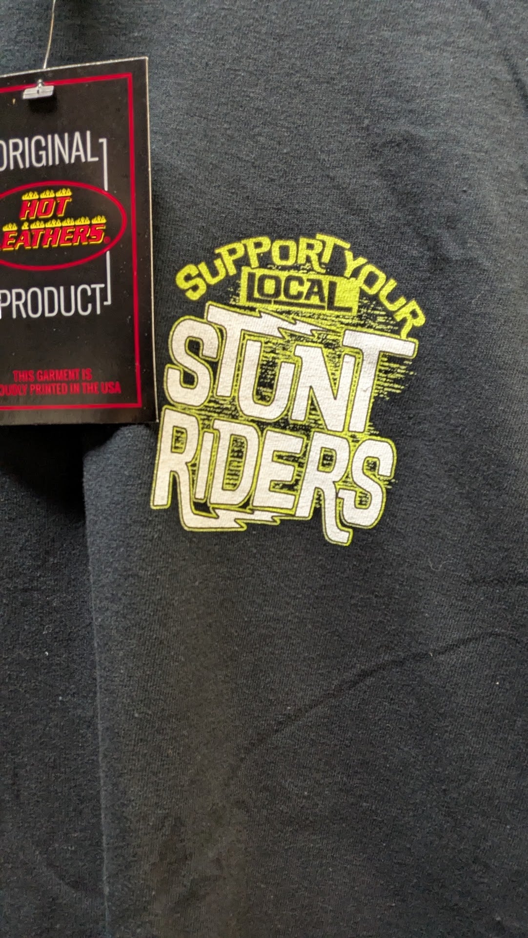 Hot Leathers Stunt Riders T Shirt Black Graphic Motorcycle Tee Mens Medium