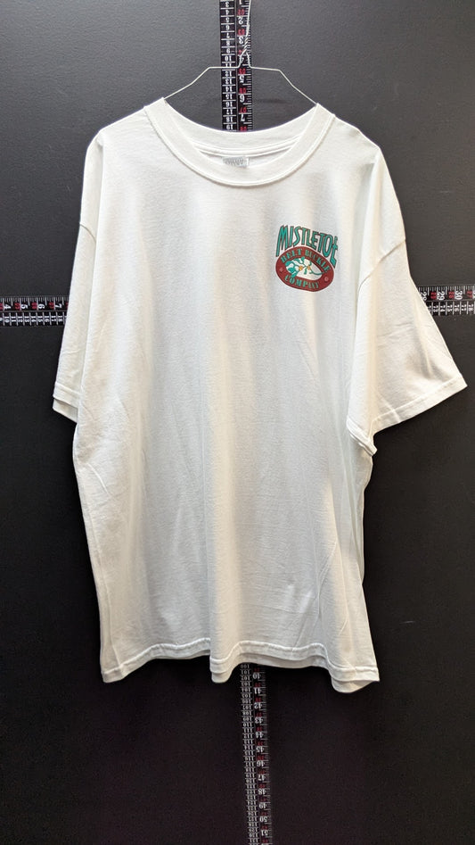 Vintage Mistletoe Belt Buckle Company Construction Graphic T Shirt XL Funny Promo Tee