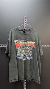 Vintage 1999 Daytona Bike Week T-Shirt Mens XL Gray Graphic Biker Wings USA Made