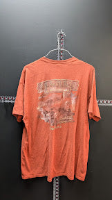 Harley-Davidson Genuine Motorclothes T-Shirt Mens XL Orange Distressed Graphic Tee