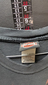Vintage Harley-Davidson Sleeveless T-Shirt Mens XL Gray Flaming Skull Muscle Tee