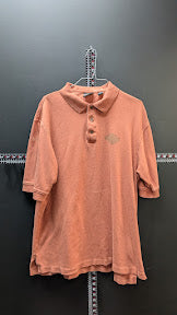 Harley-Davidson Polo Shirt Mens XL Orange Short Sleeve Casual Biker Golf Shirt