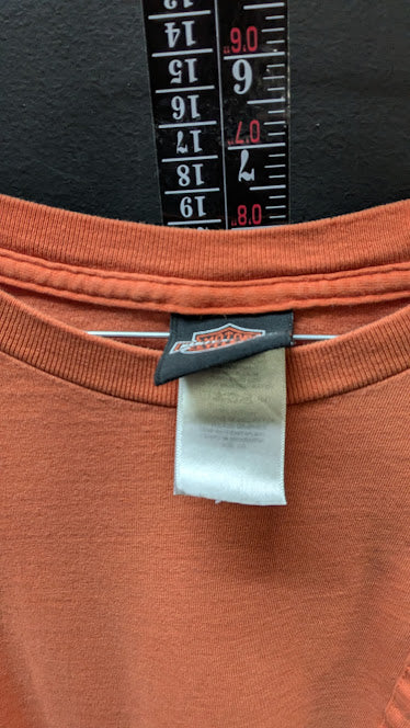 Vintage Harley-Davidson Redwood Run T-Shirt Mens XL Orange Biker Rally Tee