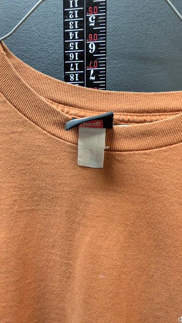 Vintage Harley-Davidson Long Sleeve T-Shirt Mens XL Orange Biker Graphic Tee