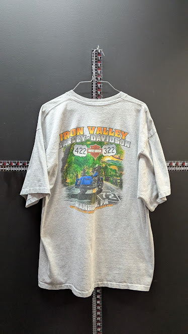Vintage Harley-Davidson T-Shirt Mens 2XL Gray Eagle Graphic Biker Tee