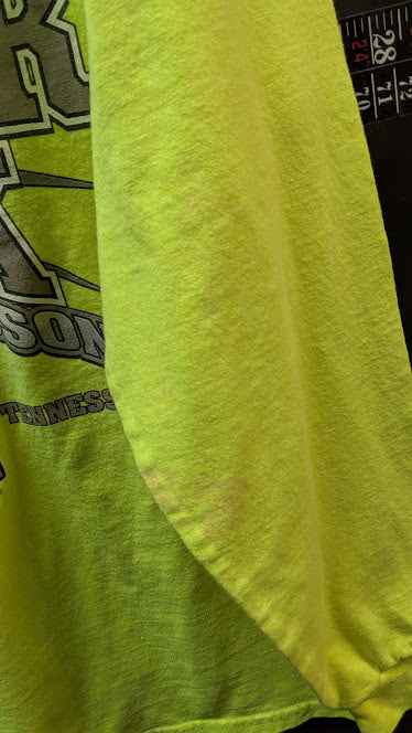 Harley-Davidson Thunder Creek Long Sleeve Shirt Mens Medium Neon Safety Green Tee