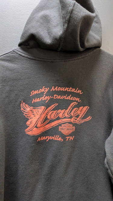 Harley-Davidson Zip Hoodie Womens Small Black Smoky Mountain Tennessee Jacket  Price Recommendation: