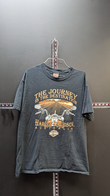 Harley Davidson Australia Harley Heaven Black Graphic T Shirt Mens Large Biker