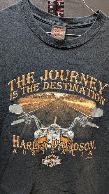 Harley Davidson Australia Harley Heaven Black Graphic T Shirt Mens Large Biker