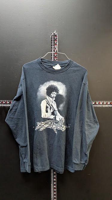 Jimi Hendrix Long Sleeve Graphic Band T Shirt Mens XL Black Rock Music Tee