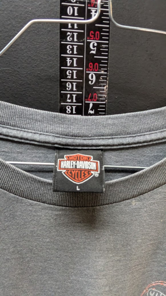 Harley Davidson Sturgis 06 Skull Graphic T Shirt Mens Large Gray Biker Tee