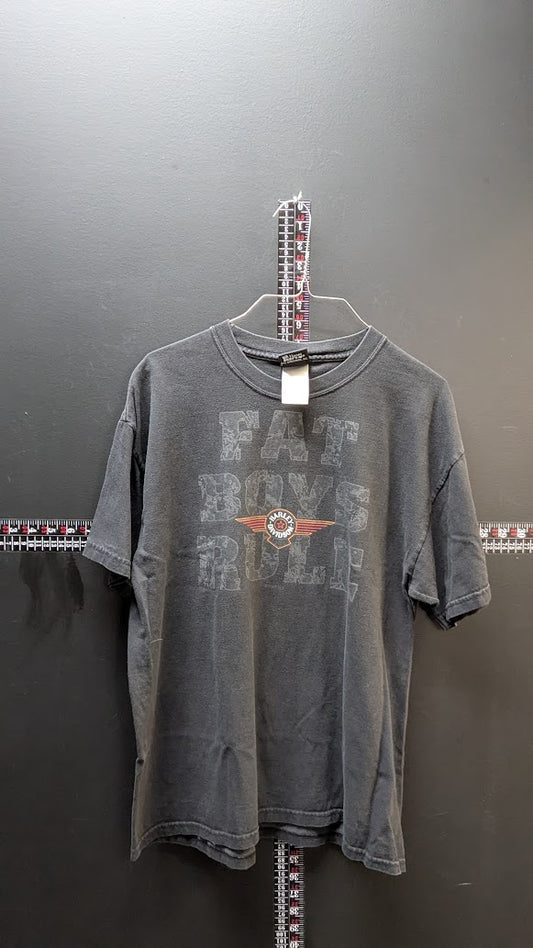 Vintage Harley Davidson Richmond Indiana Fat Boys Rule T Shirt Mens Large Black