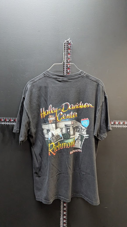 Vintage Harley Davidson Richmond Indiana Fat Boys Rule T Shirt Mens Large Black