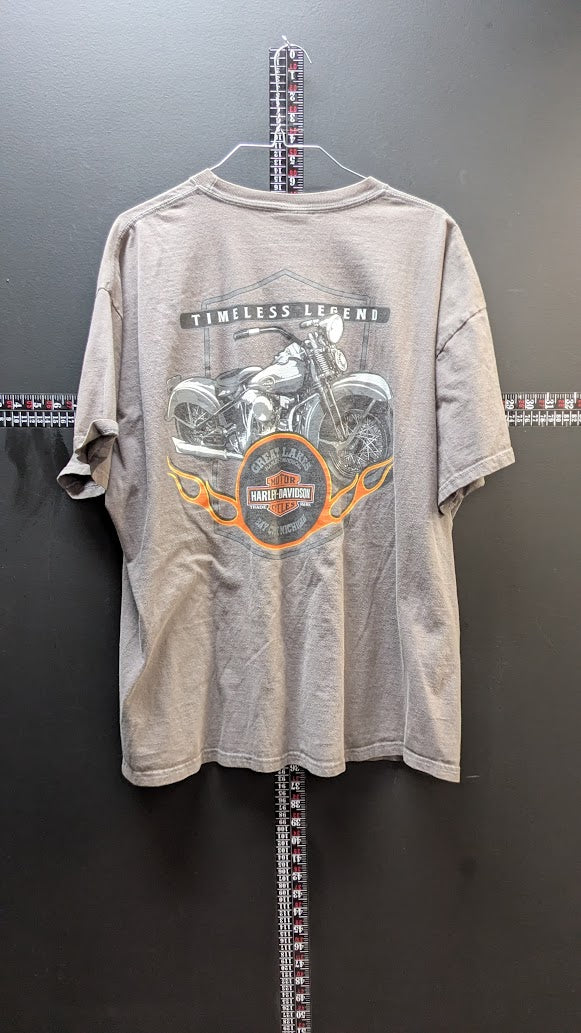 Harley-Davidson Pin Up Girl T-Shirt Gray 2XL Timeless Legend Great Lakes