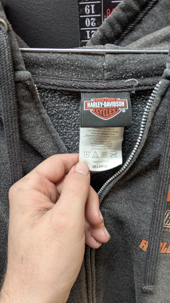 Harley-Davidson Hillbilly Harley Zip Hoodie Gatlinburg TN Gray 3XL