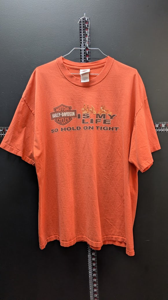 Harley-Davidson Gulf Coast New Port Richey Florida T-Shirt Orange 2XL