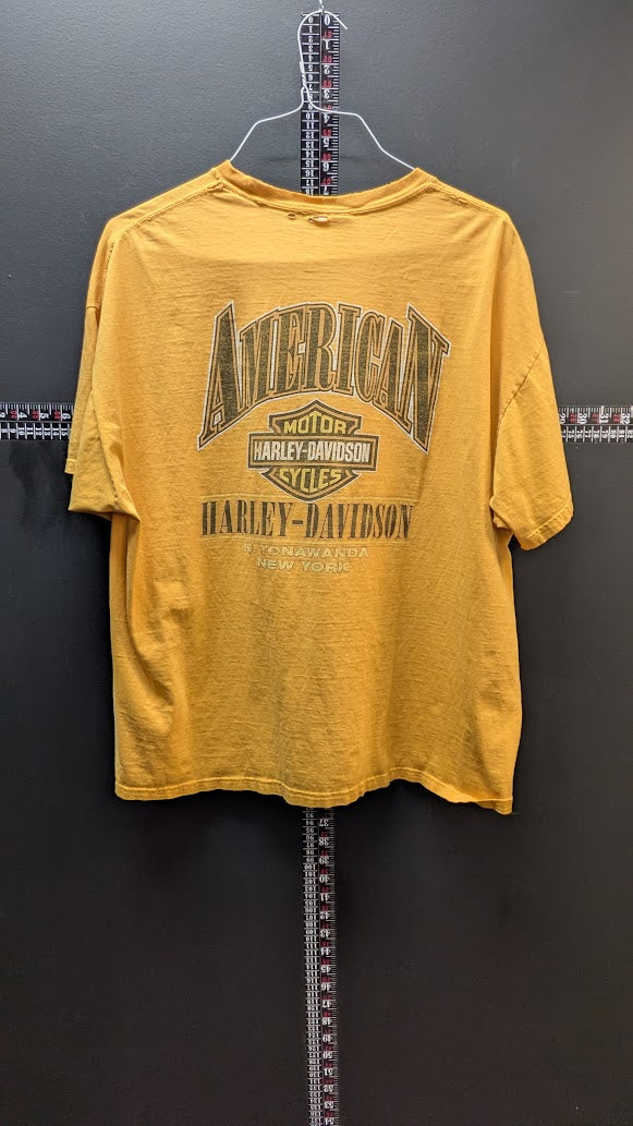 Y2K Harley-Davidson Distressed Biker Tee 2XL American Tonawanda NY