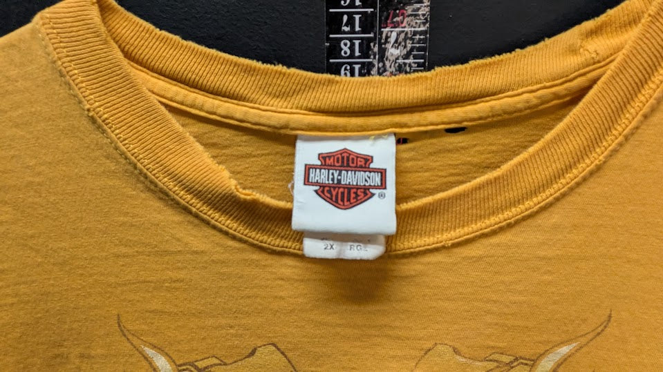 Y2K Harley-Davidson Distressed Biker Tee 2XL American Tonawanda NY
