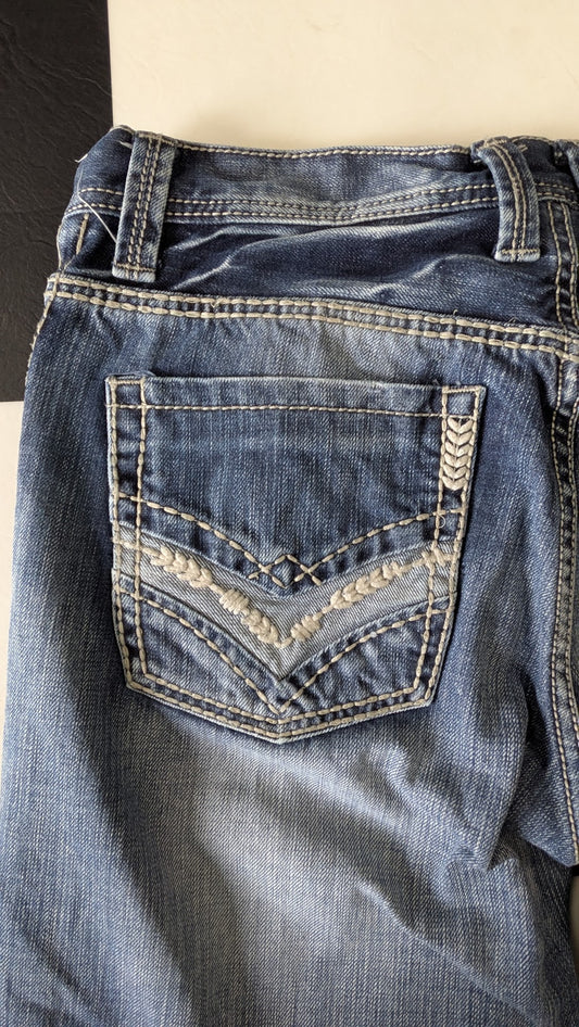 John B Stetson Co Jeans Men’s 30x30 Straight Leg Western Embroidered Pocket Denim