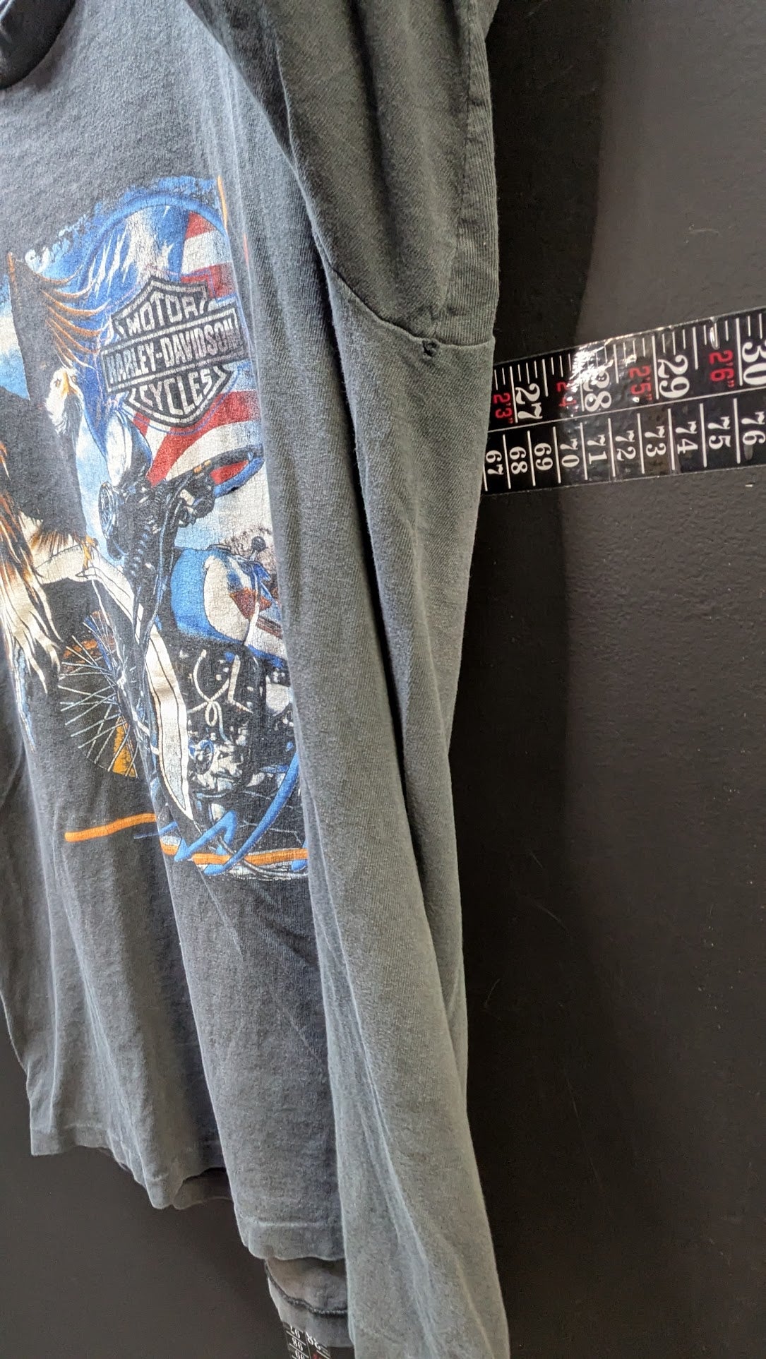Vintage 1997 Harley Davidson Bike Week Daytona Beach Florida T Shirt Eagle USA Fade
