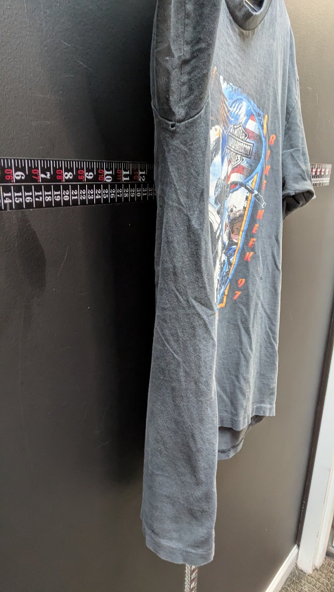 Vintage 1997 Harley Davidson Bike Week Daytona Beach Florida T Shirt Eagle USA Fade