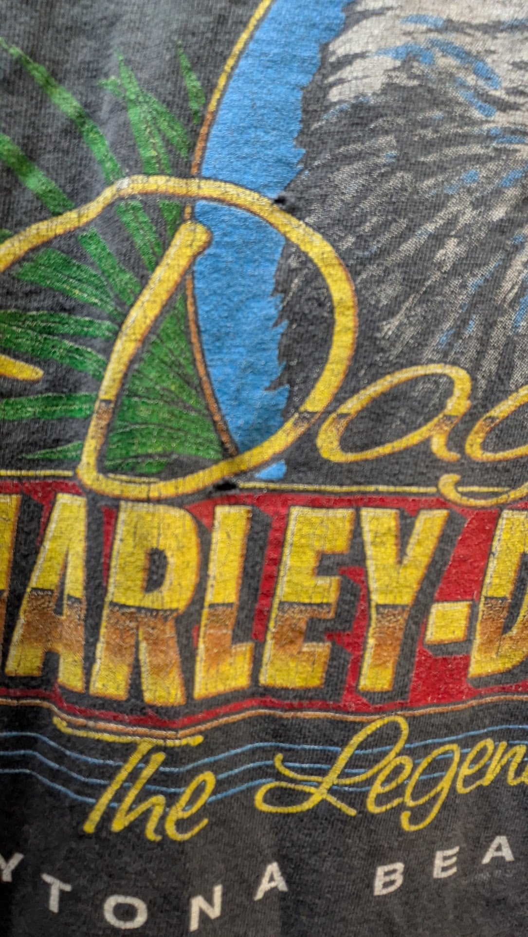 Vintage 1997 Harley Davidson Bike Week Daytona Beach Florida T Shirt Eagle USA Fade