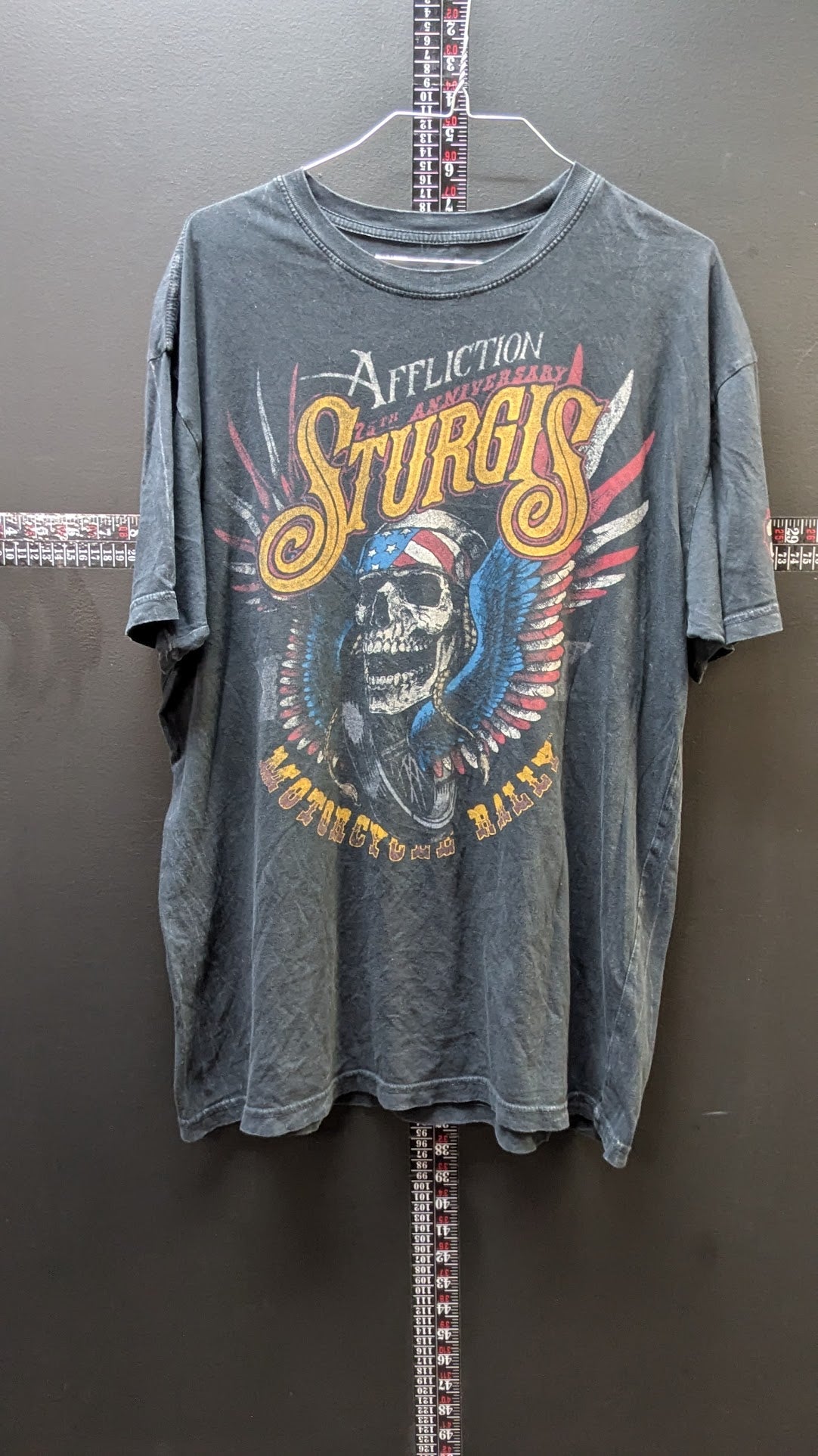 Affliction Sturgis 75th Anniversary Skull T Shirt Mens XL Motorcycle Rally