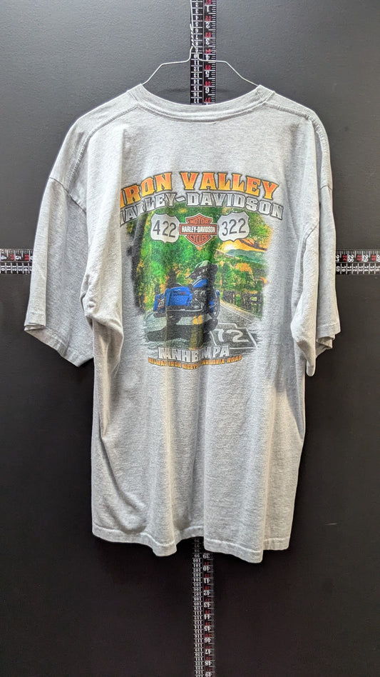 2012 Harley-Davidson Iron Valley Hanover PA Gray Eagle T-Shirt Mens 2XL