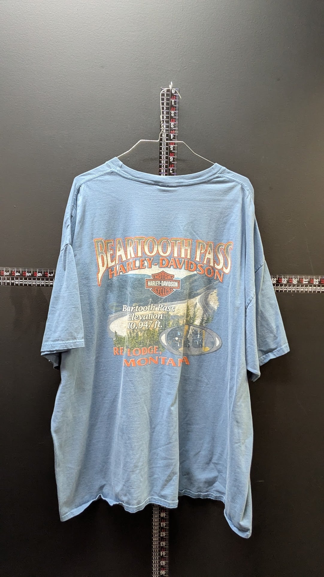 Harley Davidson Beartooth Pass Montana Pocket T Shirt 3XL Blue Dealer Tee