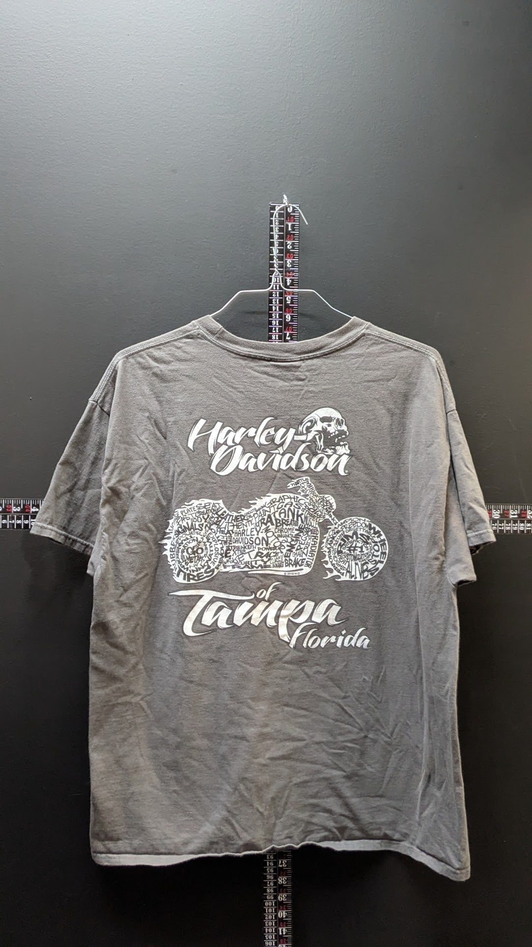Harley Davidson Tampa Florida T Shirt XL Gray Eagle Graphic Biker Tee