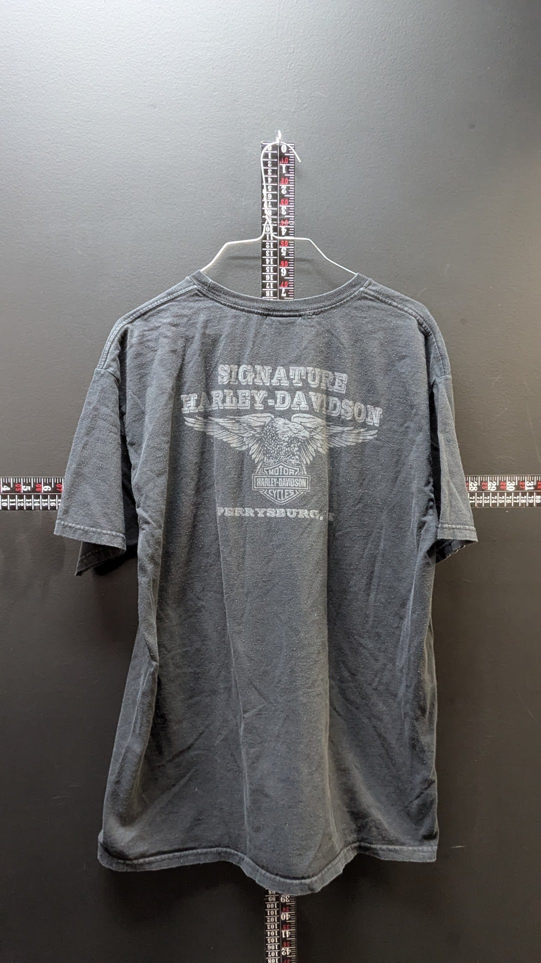 Harley Davidson #1 T Shirt Large Black Signature Harley Perrysburg Ohio Tee