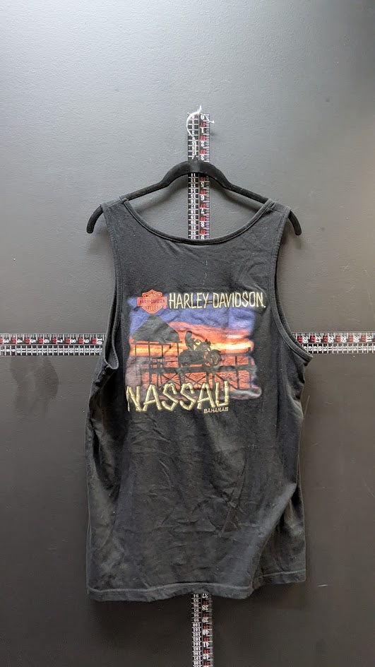 Harley-Davidson Nassau Bahamas 2005 Men’s Tank Top Medium Black Double Sided