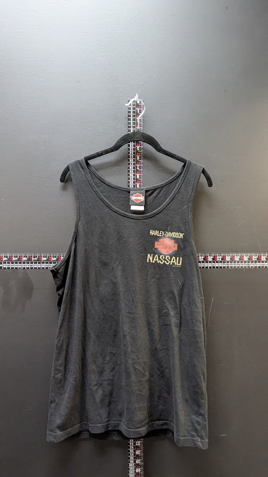Harley-Davidson Nassau Bahamas 2005 Men’s Tank Top Medium Black Double Sided