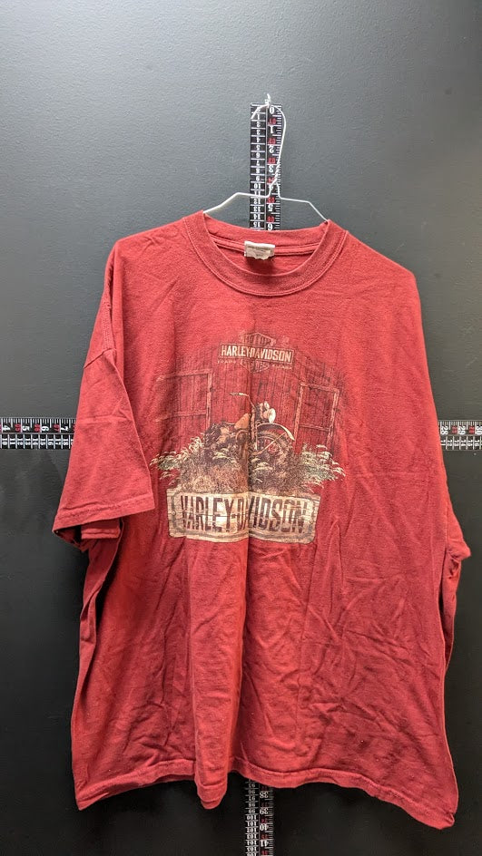 Harley-Davidson High Plains Rally Men’s T-Shirt 3XL Red Double Sided