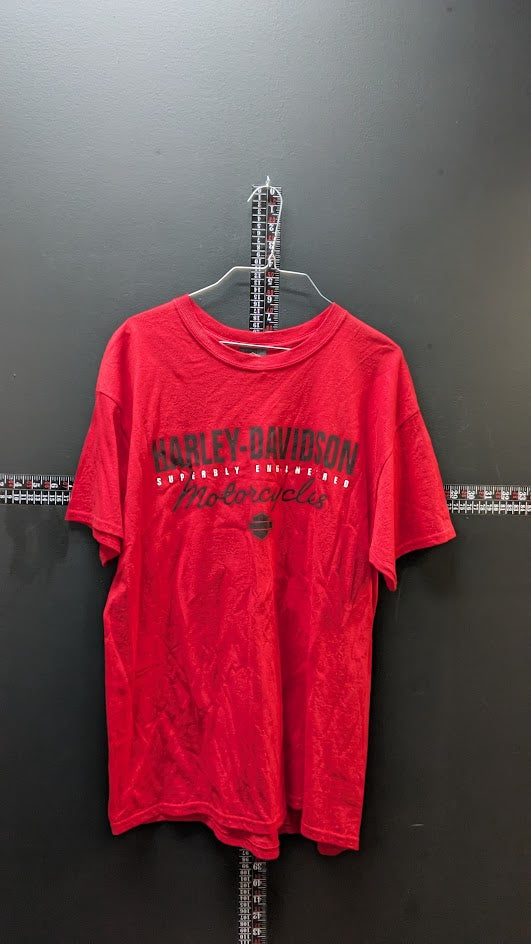 Harley-Davidson Freeport Bahamas Men’s T-Shirt Large Red Double Sided