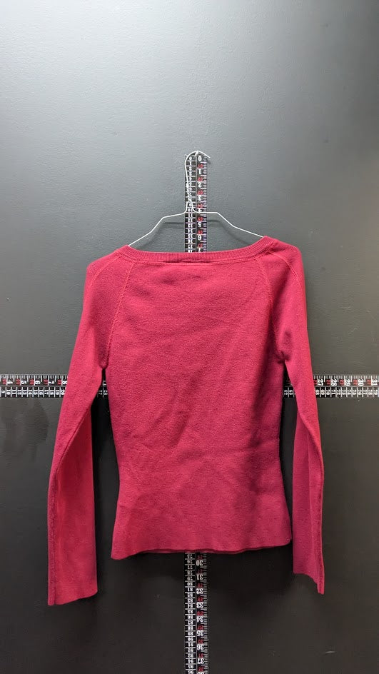 Harley-Davidson Women’s Sweater Small Burgundy Hook & Eye Moto Knit Top