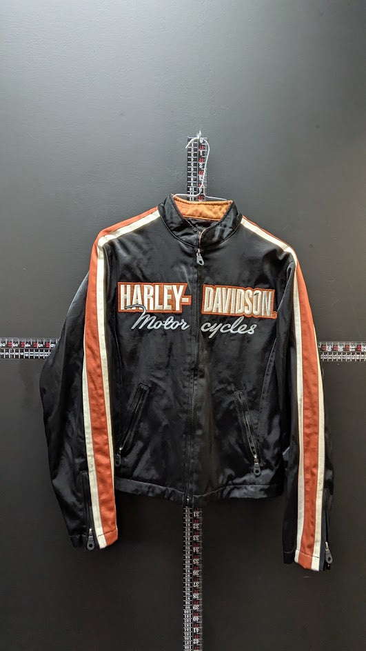 Harley-Davidson Women’s Riding Jacket Small Black Orange Mesh Motorcycle Jacket