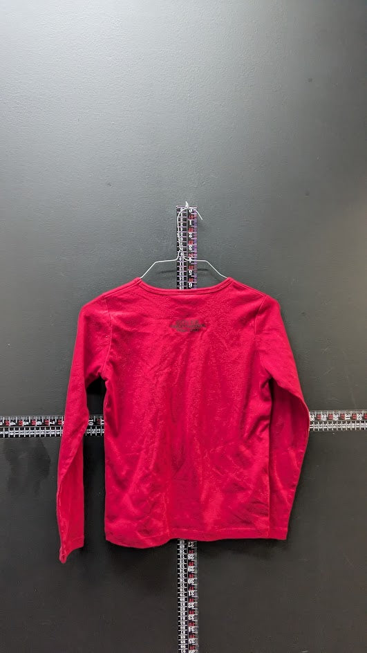 Harley-Davidson Girls Youth Long Sleeve Top Large Red Embroidered Y2K NWT