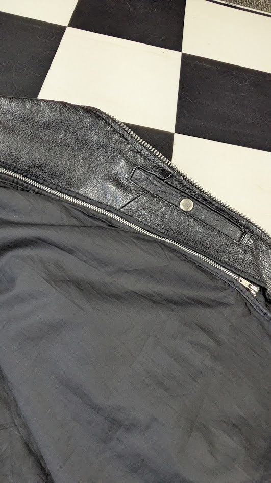 RST Genuine Leather Motorcycle Jacket Men’s Size 54 Black Biker Moto Riding Jacket