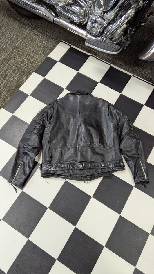 RST Genuine Leather Motorcycle Jacket Men’s Size 54 Black Biker Moto Riding Jacket