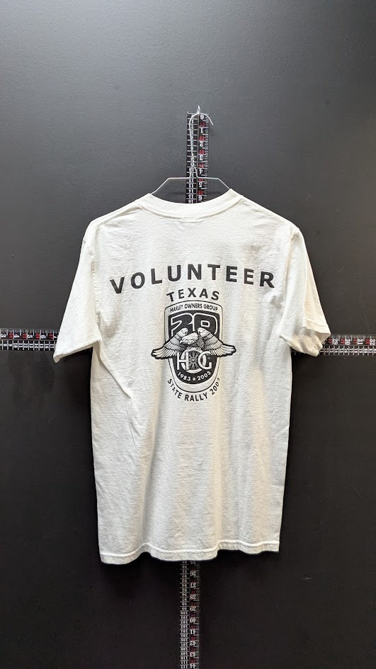 Texas HOG State Rally 2003 T Shirt P White Volunteer Harley Owners Group Tee
