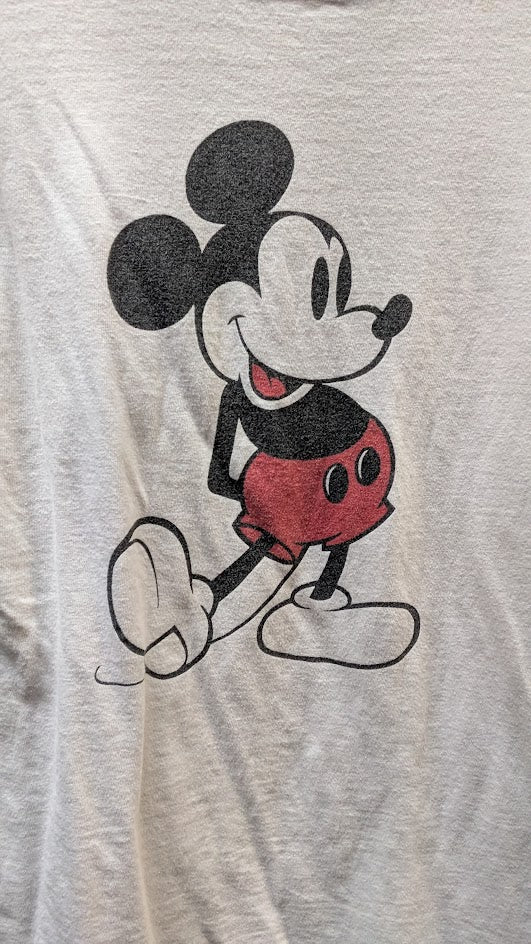 Vintage Mickey Mouse Ringer T Shirt Disney Character Fashions USA Made Large
