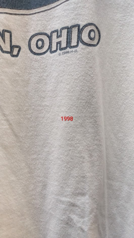 Harley Davidson F&S Dayton Ohio Long Sleeve T Shirt Large White USA Made 2008