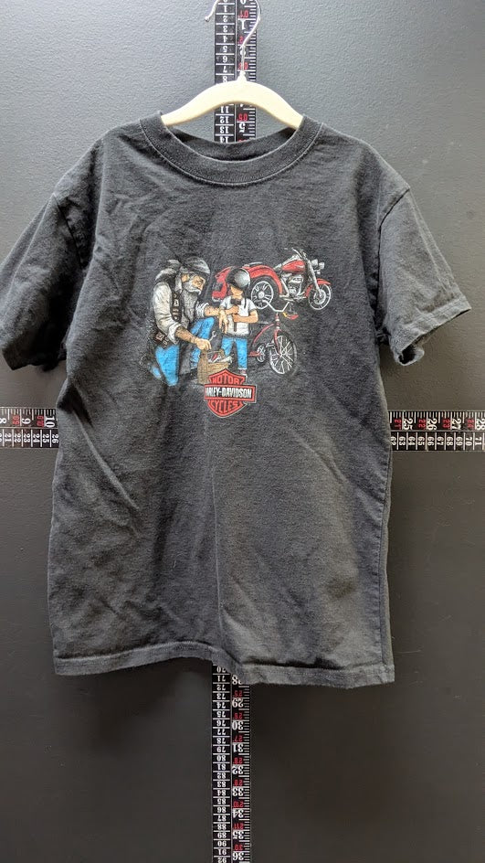 Harley Davidson Sedona Arizona Kids T Shirt Medium Black Motorcycle Graphic Tee