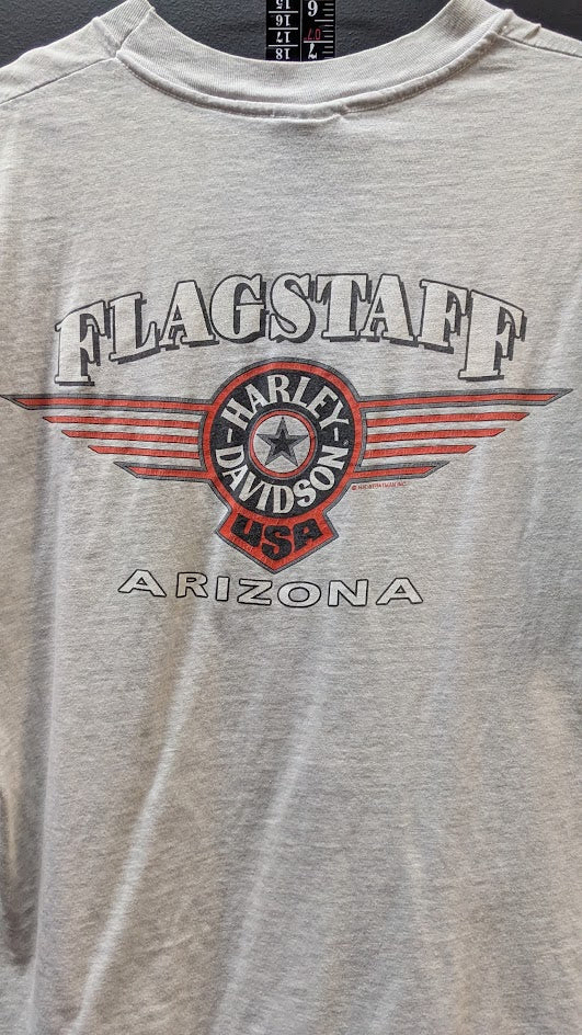 Vintage 1997 Harley Davidson Pocket T Shirt Gray Single Stitch XL Style Biker Tee