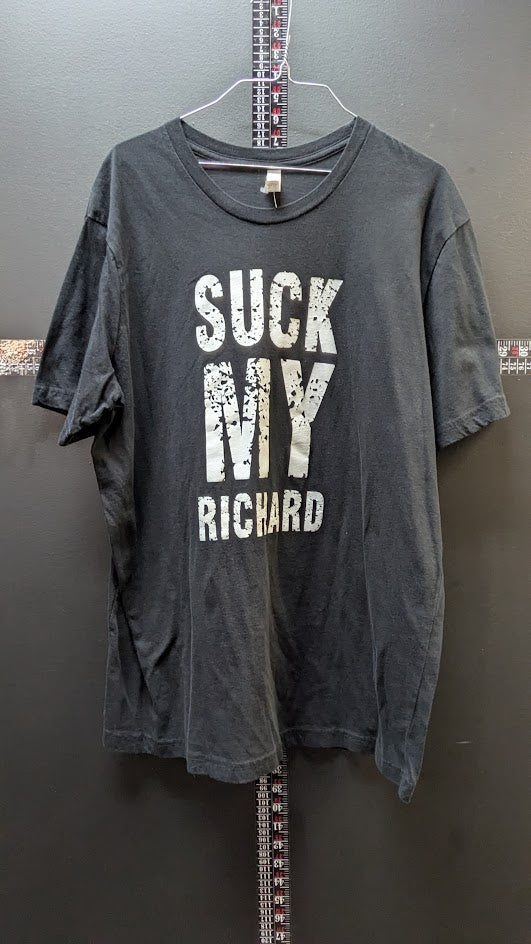 Suck My Richard Graphic T Shirt XL Black Funny Novelty Tee