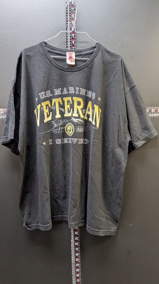 U.S. Marines Veteran I Served T Shirt Black Military Graphic Tee Men’s Size XXL