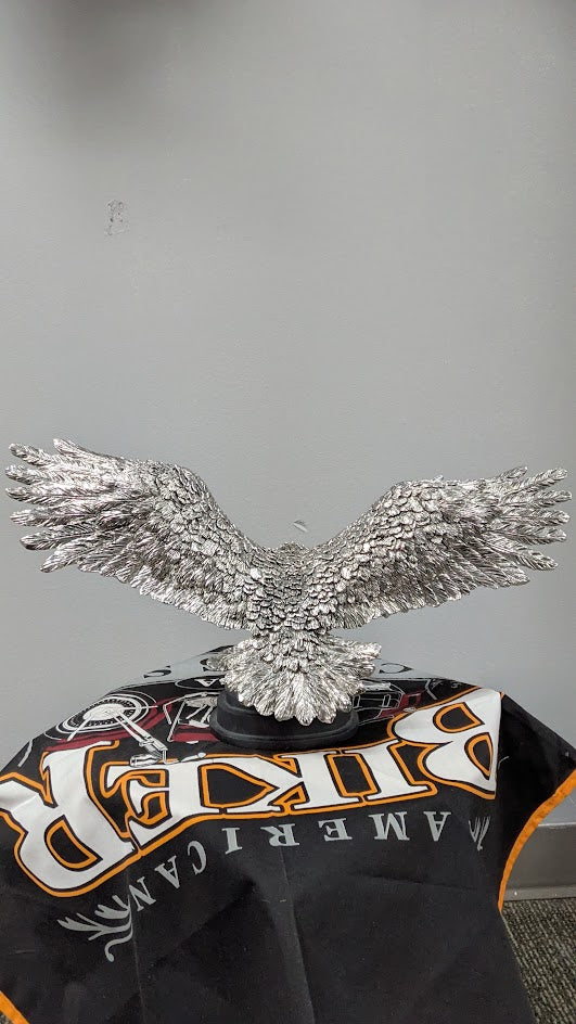 Open Road Eagle Motorcycle Statue Figurine Biker Decor Resin Display Americana