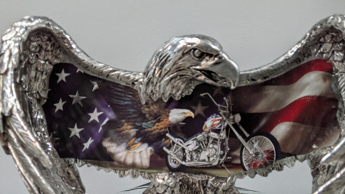 Bradford Exchange Ride Hard Live Free Eagle Statue W/ COA Motorcycle Figurine