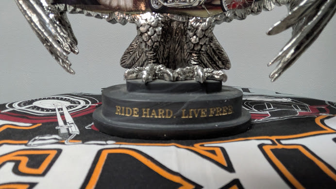 Bradford Exchange Ride Hard Live Free Eagle Statue W/ COA Motorcycle Figurine